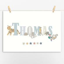 Load image into Gallery viewer, Personalised Animal Name Print | Various Colours