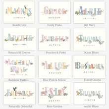 Load image into Gallery viewer, Personalised Animal Name Print | Various Colours