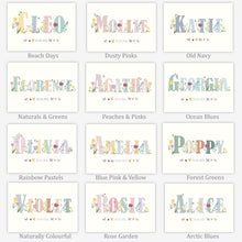 Load image into Gallery viewer, Personalised Flower Name Print | Various Colours