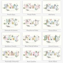 Load image into Gallery viewer, Personalised Jungle Name Print | Various Colours