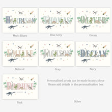 Load image into Gallery viewer, Personalised Dinosaur Name Print
