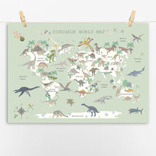 Load image into Gallery viewer, Dinosaur World Map | Green