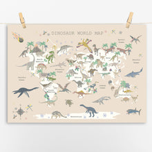 Load image into Gallery viewer, Dinosaur World Map | Natural