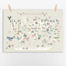 Load image into Gallery viewer, Animal World Map | Natural