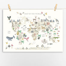 Load image into Gallery viewer, Animal World Map | Natural Land