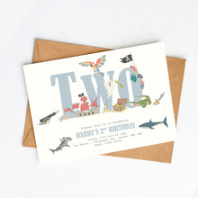 Load image into Gallery viewer, Pirate Themed Party Invitation