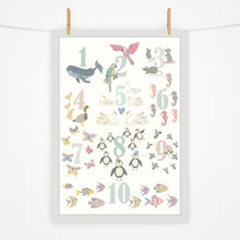 Load image into Gallery viewer, Number Chart Print | Naturals & Greens