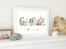 Load image into Gallery viewer, Personalised Farmyard Name Print | Various Colours
