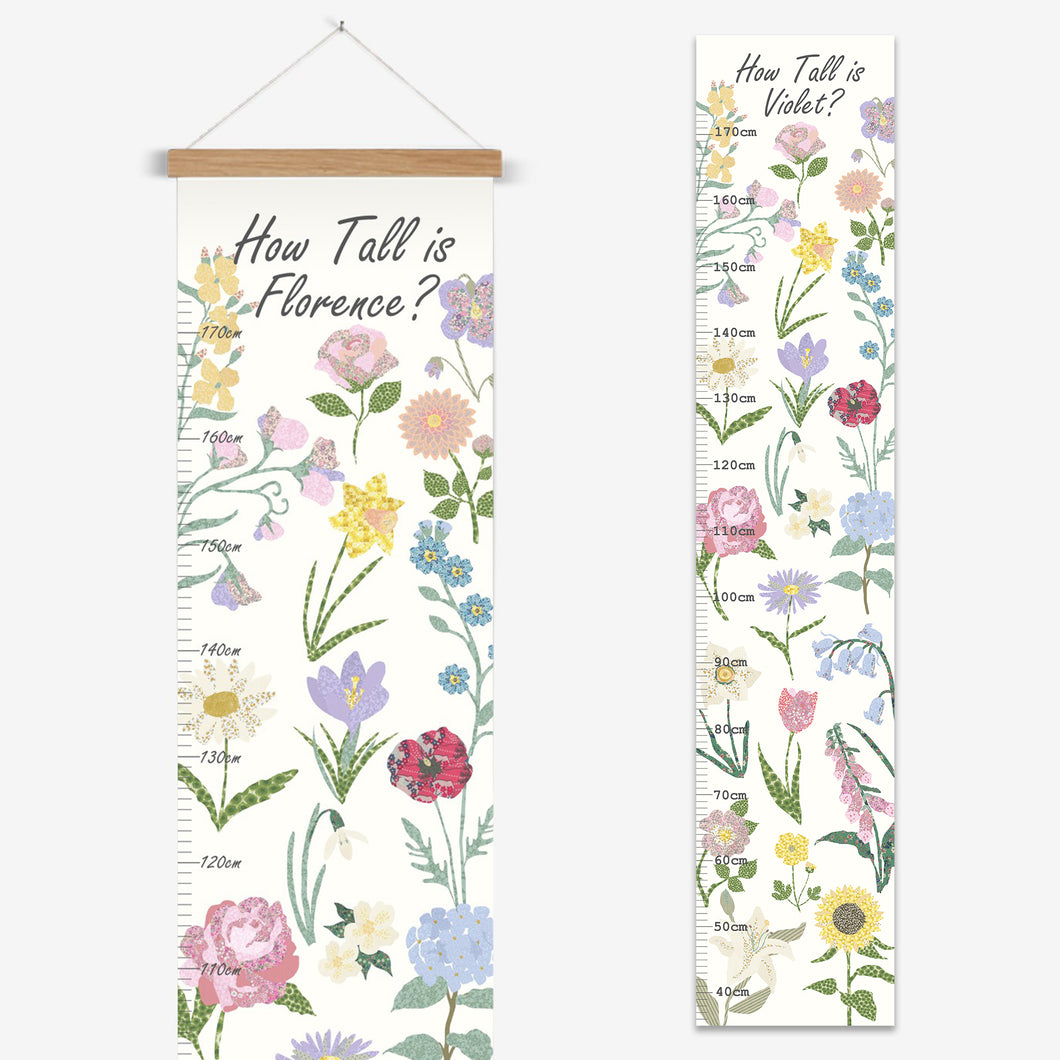 Flowers Height Chart | Personalised