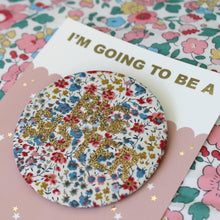 Load image into Gallery viewer, SAMPLE SALE Liberty Big Sister Badge -  Pinks and Florals
