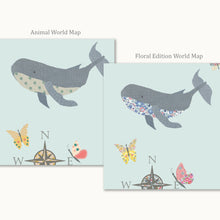 Load image into Gallery viewer, Animal World Map | Light Blue Land
