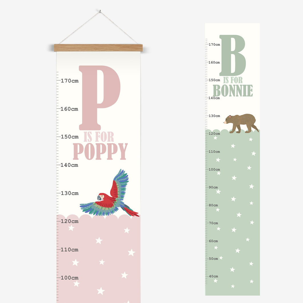 Animal and Initial Height Chart | Personalised