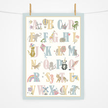 Load image into Gallery viewer, Alphabet Print | Blue Pink &amp; Yellow
