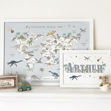 Load image into Gallery viewer, Personalised Dinosaur Name Print
