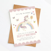 Load image into Gallery viewer, Unicorn Party Invitation
