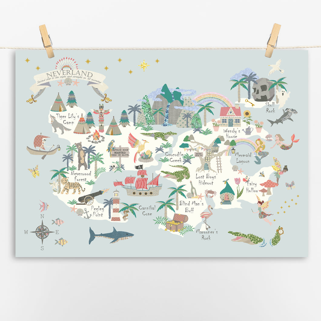 Neverland Map | Various Colours