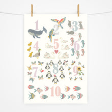 Load image into Gallery viewer, Number Chart Print | Peaches &amp; Pinks
