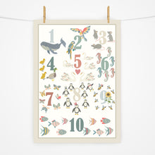 Load image into Gallery viewer, Number Chart Print | Forest Greens

