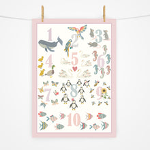 Load image into Gallery viewer, Number Chart Print | Peaches &amp; Pinks
