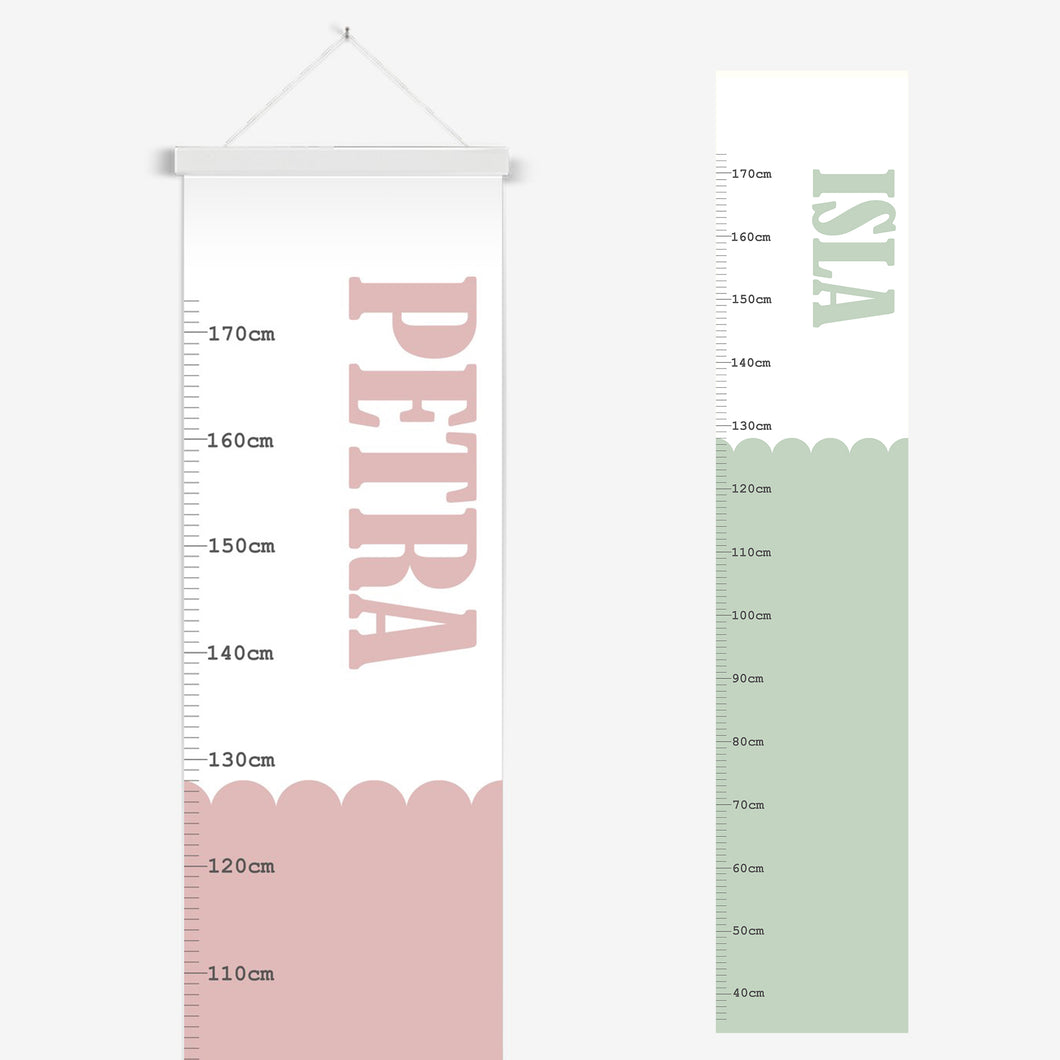 Scalloped Edge Height Chart | Personalised