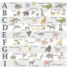 Load image into Gallery viewer, Personalised Animal Name Print | Various Colours
