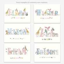 Load image into Gallery viewer, Personalised Animal Name Print | Various Colours

