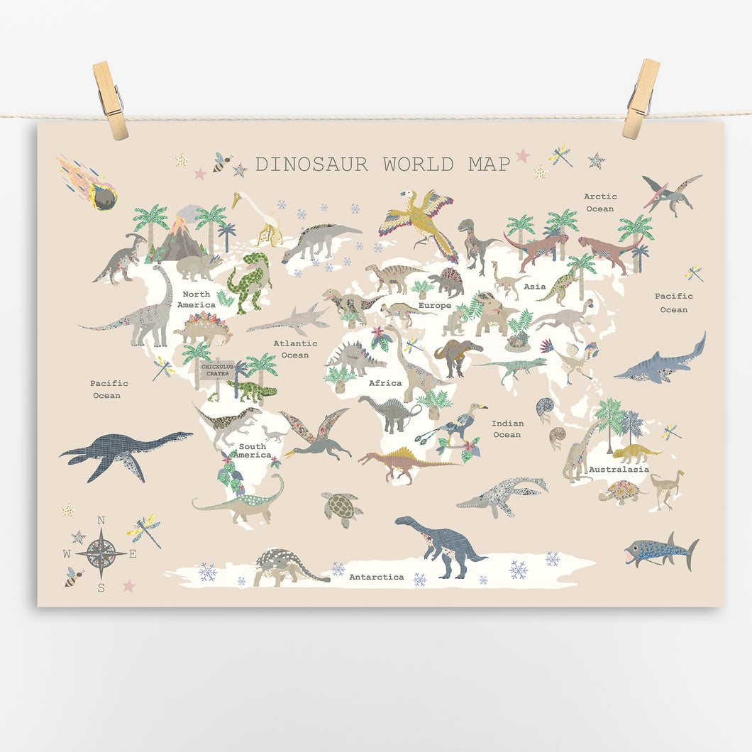 Dinosaur World Map | Natural