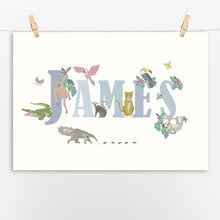 Load image into Gallery viewer, Personalised Jungle Name Print | Various Colours
