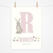 Load image into Gallery viewer, Personalised Initial Print | Hearts &amp; Butterflies | Various Colours
